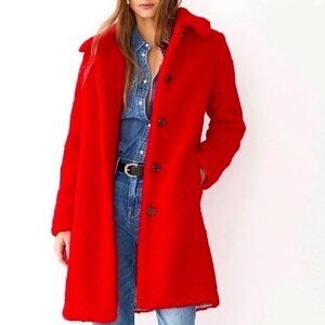 J.crew teddy coat size MP